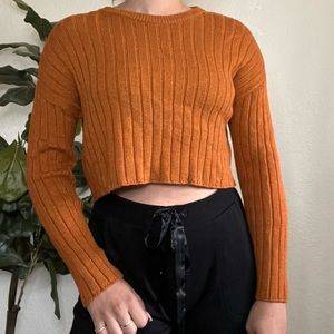 Orange cropped sweater